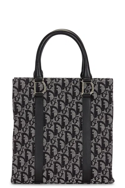 Pre-owned Dior Trotter Tote Bag In Black