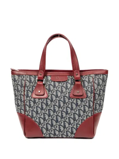 Pre-owned Dior Trotter Tote Bag In Blue