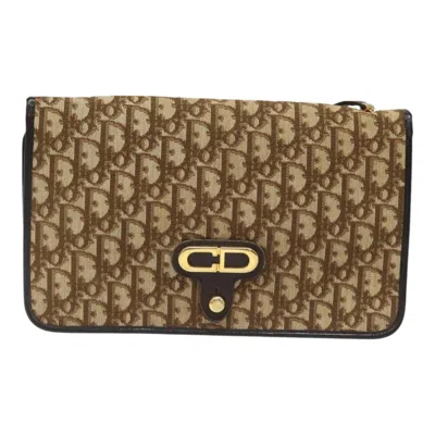 Pre-owned Dior Trotteur Brown Canvas Shoulder Bag ()