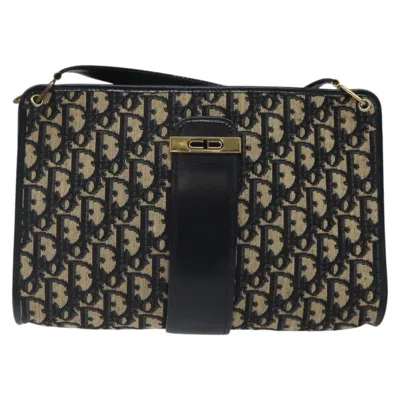 Pre-owned Dior Trotteur Navy Canvas Shoulder Bag ()