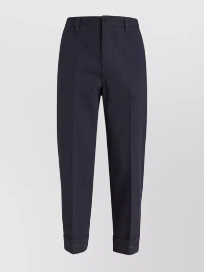 Dior Trousers Back Pockets Belt Loops Cuffed Hem