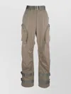 Dior Trousers Belt Loops Buckle Detail Cargo Pockets In Gray