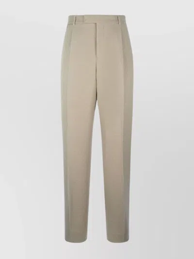 Dior Trousers With Back Pockets And Front Pleats In Beige