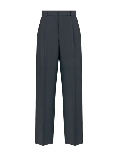 Dior Trousers With Pleats In Blue