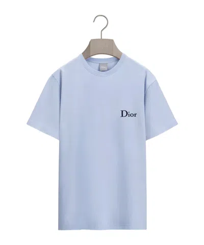 Dior T-shirt With  Embroidery, Relaxed Fit In Blue