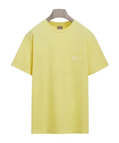 Dior T-shirt With  Embroidery, Relaxed Fit In Yellow