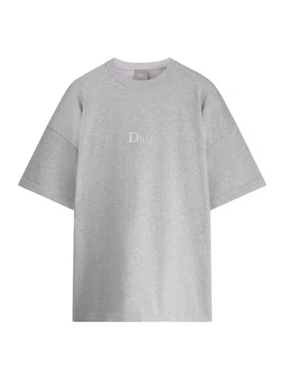 Dior T-shirt With  Signature Oversized Fit In Grey