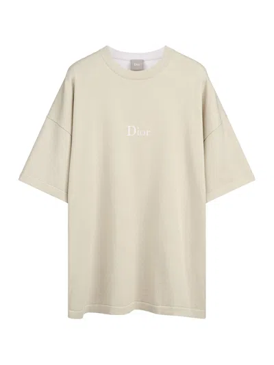 DIOR T-SHIRT WITH DIOR SIGNATURE OVERSIZED FIT