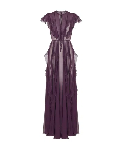 Dior Tulle Dress In Purple