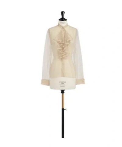 Dior Tulle Top In Neutral