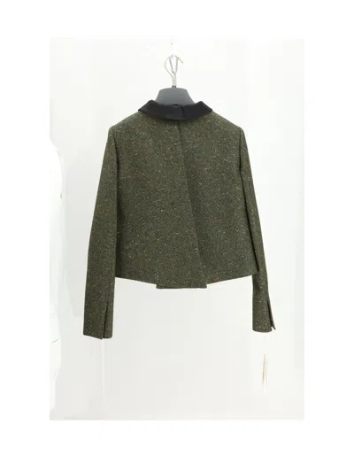 Dior Tweed Jacket In Green