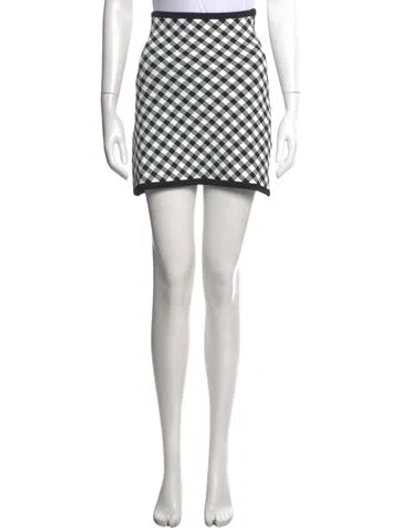 Pre-owned Dior Tweed Mini Skirt In Black