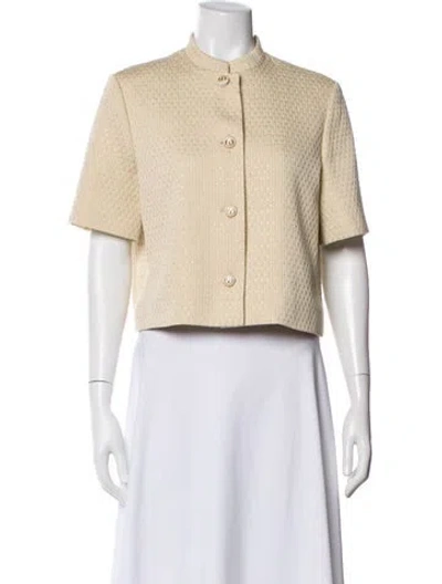 Pre-owned Dior Tweed Pattern Evening Jacket In Neutral