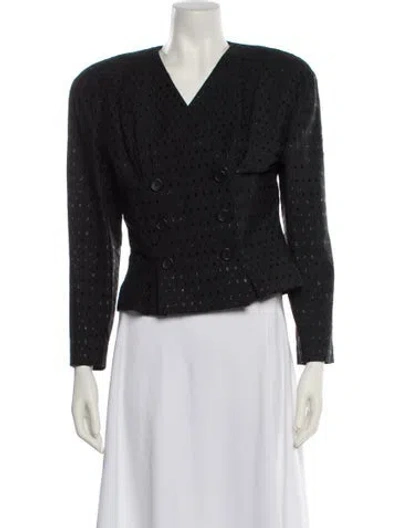 Pre-owned Dior Tweed Pattern Jacket In Black