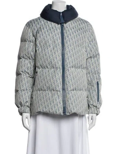 Pre-owned Dior Tweed Pattern Jacket In Blue