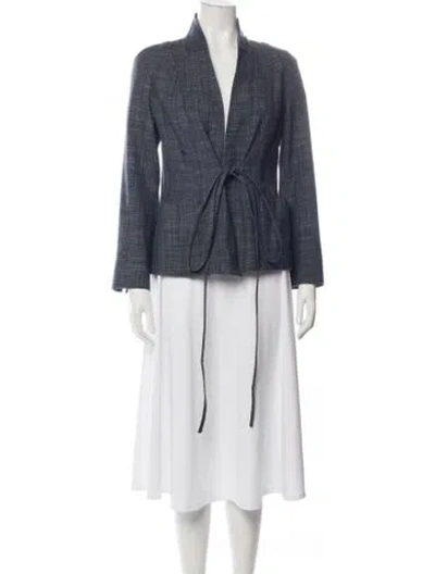 Pre-owned Dior Tweed Pattern Jacket In Blue