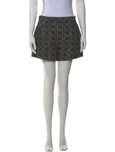 Pre-owned Dior Tweed Pattern Mini Shorts In Blue
