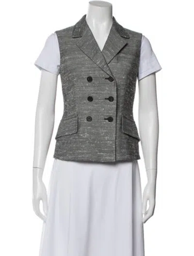 Pre-owned Dior Tweed Pattern Vest In Brown