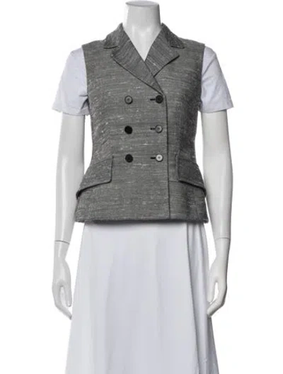 Pre-owned Dior Tweed Pattern Vest In Grey