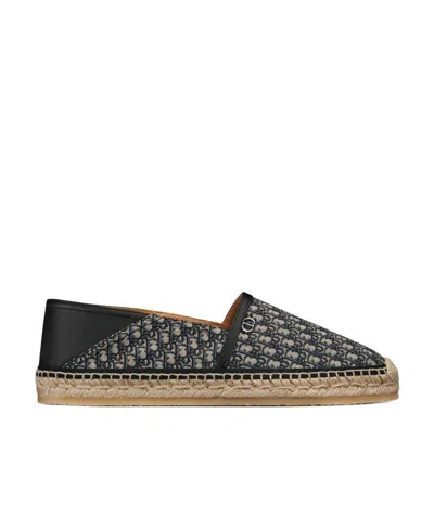 Dior Twill Jacquard Casual Shoes In Black