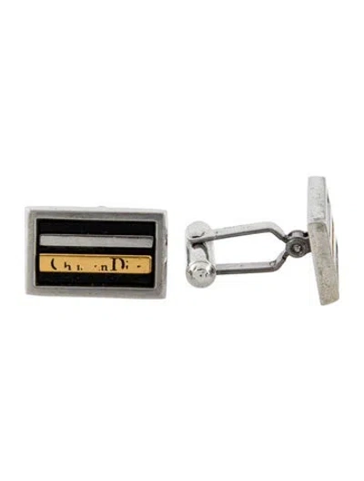 Pre-owned Dior Two-tone Cufflinks In Multi