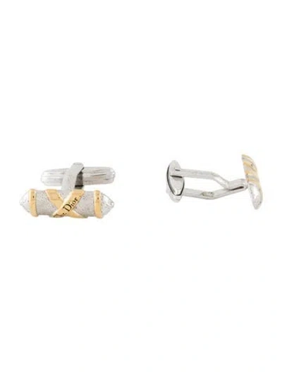 Pre-owned Dior Two-tone Cufflinks In Multi