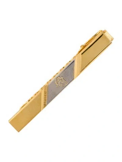 Pre-owned Dior Two-tone Logo Tie Pin In Multi
