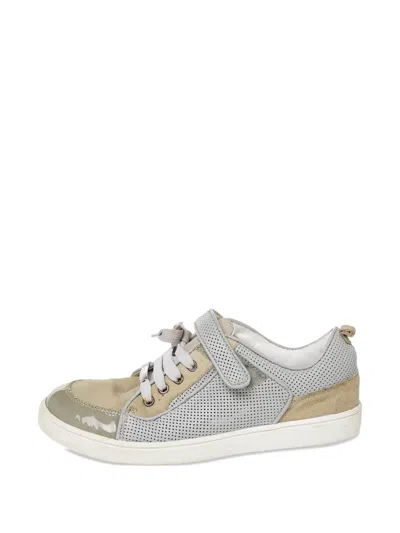 Pre-owned Dior Two-tone Sneakers In Neutral