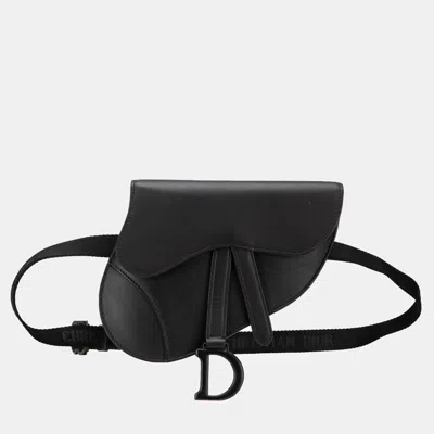 Pre-owned Dior Ultra Matte Calfskin Saddle Belt Bag