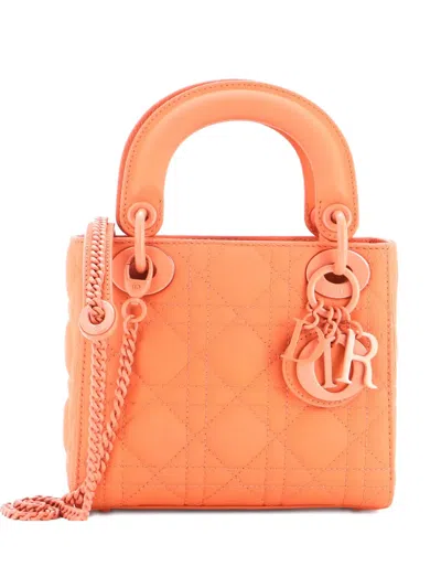 Pre-owned Dior Ultra Matte Lady  Chain Bag Cannage Quilt Calfskin Mini Shoulder Bag