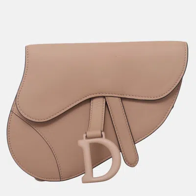 Pre-owned Dior Ultra Matte Saddle Belt Bag In Pink