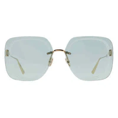 Pre-owned Dior Ultra Green Square Ladies Sunglasses Cd40031u 10n 65 Cd40031u 10n 65