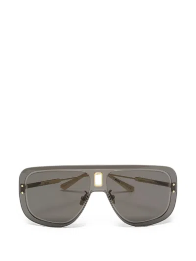 Pre-owned Dior Ultra Mu Pilot-frame Sunglasses In Grey