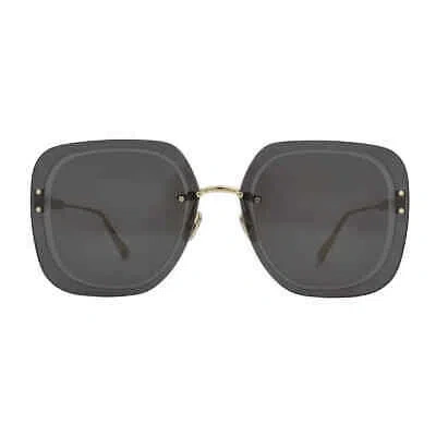 Pre-owned Dior Ultra Smoke Square Ladies Sunglasses Cd40031u 10a 65 Cd40031u 10a 65 In Gray