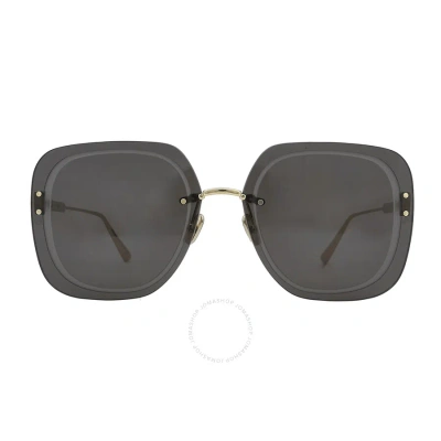 Dior Ultra Smoke Square Ladies Sunglasses Cd40031u 10a 65 In Gold