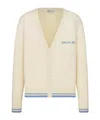 Dior V-neck Wool Cardigan In Nude