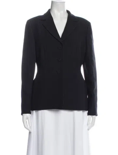 Pre-owned Dior V01 Wool Blazer In Blue