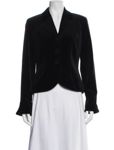 Pre-owned Dior Velvet Blazer In Black