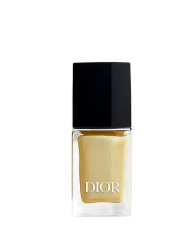 Dior Vernis Nail Polish With Gel Effect & Couture Color In - Lemon Glow - A Soft And Pearly Yellow