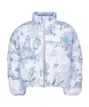 Dior Vertical Collar Zipper Down Jacket In White