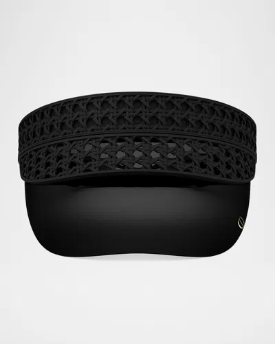 Dior Very Cannage Visor In Blkhrnsmk