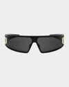 Dior Very M1u Plastic Wrap Sunglasses In Black