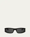 Dior Very S3i 61mm Square Sunglasses In Shiny Black Smoke
