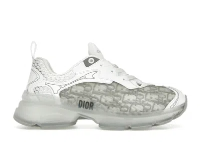 Pre-owned Dior Vibe  Oblique (women's) Sneakers In White/gray