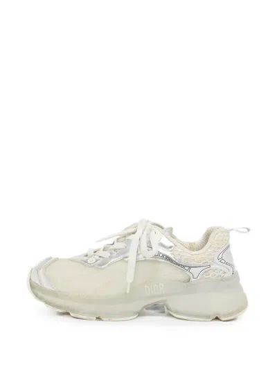 Pre-owned Dior Vibe Lace-up Sneakers In White