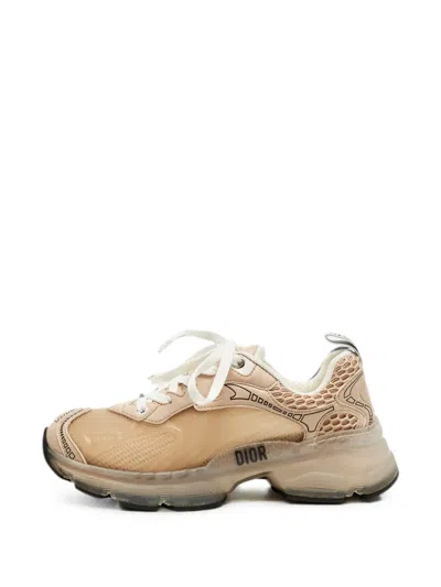 Pre-owned Dior Vibe Low-top Sneakers In Neutral