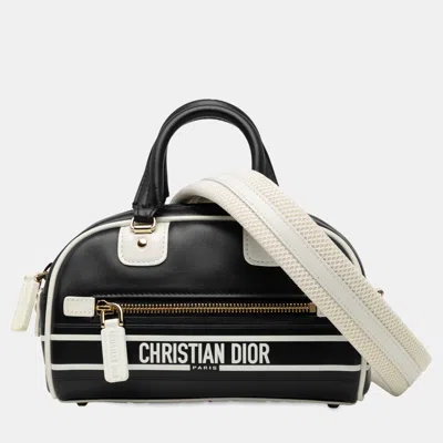 Pre-owned Dior Vibe Zip Bowling Bag In Black