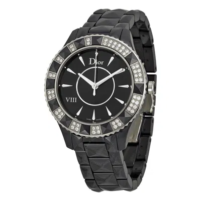 Dior Viii Christal Diamond Black Ceramic Ladies Watch Cd1241e0c001