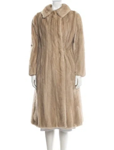 Pre-owned Dior Vintage 1960's Fur Coat In Neutrals