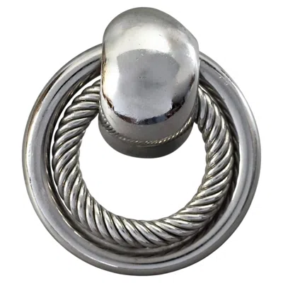 Pre-owned Dior Vintage 1969 Christian  Door Knocker Silver Brooch In Multi